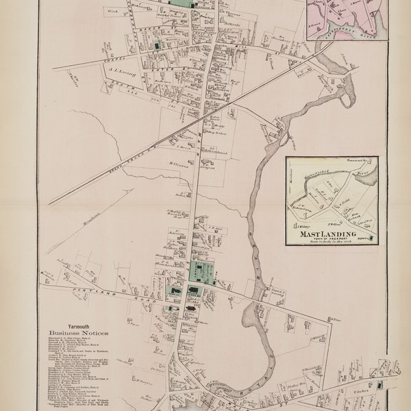 Porter Maine Map Etsy