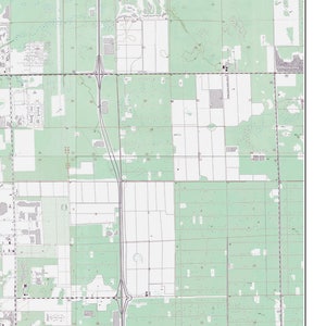 Naples, Florida 1988 Old Topo Map A Composite made from 6 old USGS Topographical Maps Custom Reprint image 4