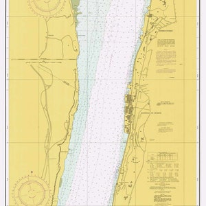 Hudson River- Yonkers to Piermont 1984 Nautical Map by the USCGS - Reprint Harbors 748