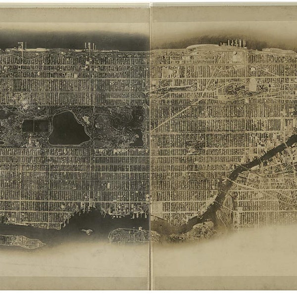 New York City - 1921 Aerial Photographic Survey Map by Fairchild Aerial Camera Corporation - Reprint NYC