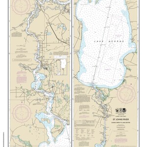 St Johns River - Dunns Creek to Lake Dexter - 2014 Map Old Nautical Chart - Florida Harbors East 11495