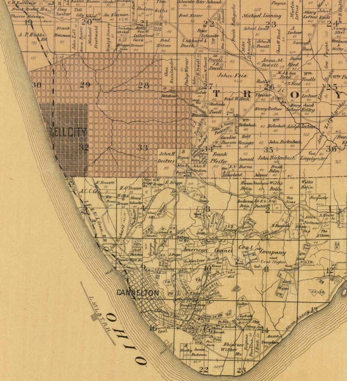 1870 map of perry township, allen county, indiana 1870 map of perry township, allen county, indiana