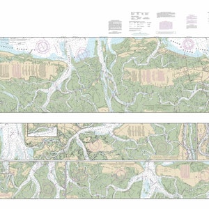 Beaufort River & St Simons Sound - 2015 - Old Map Nautical Chart - Georgia-Reprint- AC Harbors 839