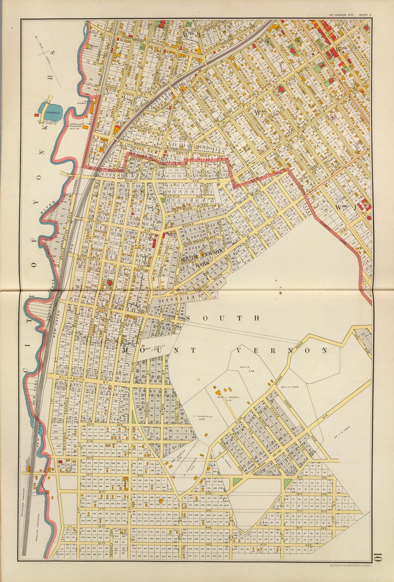 Mt Vernon sheet 2 1893 Old Town Map Reprint South Mt - Etsy