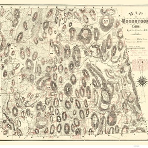Woodstock Connecticut 1883 - Old Map Reprint- Homeowners Names - CT ...