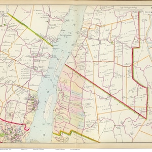Saugerties Germantown 1891 Map   Reprint Hudson Valley New York Atlas