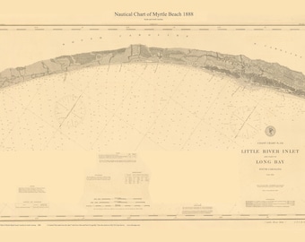 Myrtle Beach 1888 - Nautical Map  - South Carolina - 80000 151- Custom Reprint