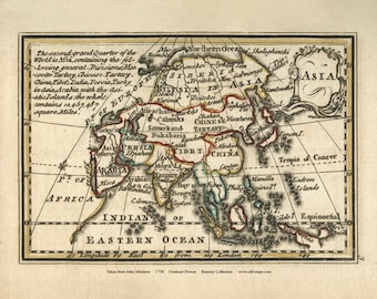 1758 Asia - Bowen Atlas Minimus -  Reprint