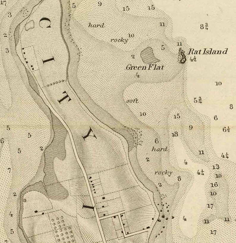 Hart & City Islands New York Nautical Map 1851 Reprint Etsy