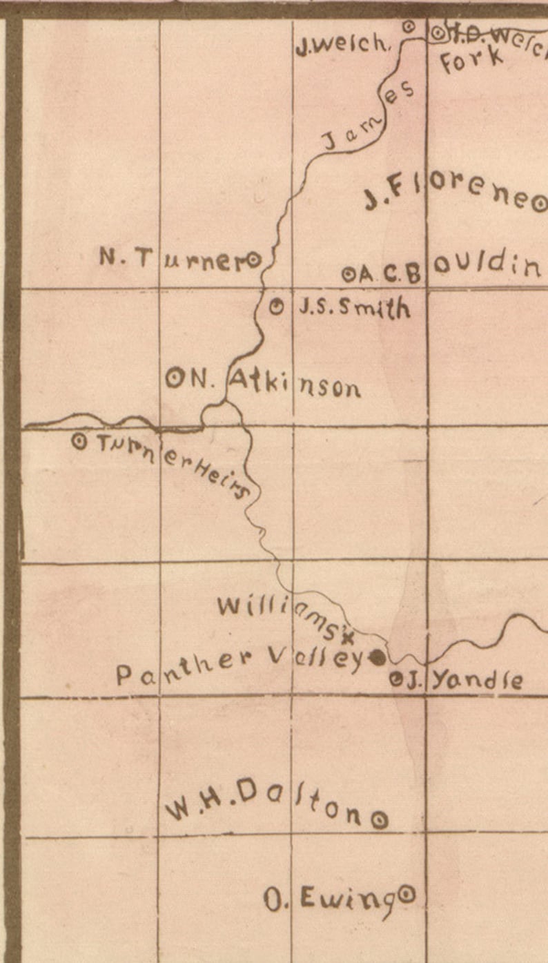 ster County Missouri 1877 Old Wall Map With Homeowner Etsy