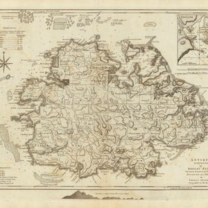 Antigua - 1788 Map Jefferys West Indian Atlas - Reprint