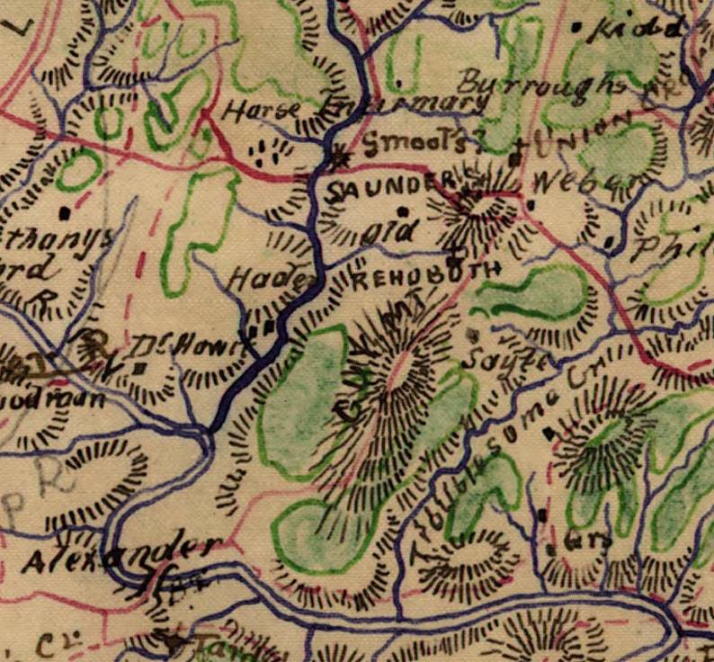 Campbell County Virginia 1864 Old Wall Map With Homeowner Etsy