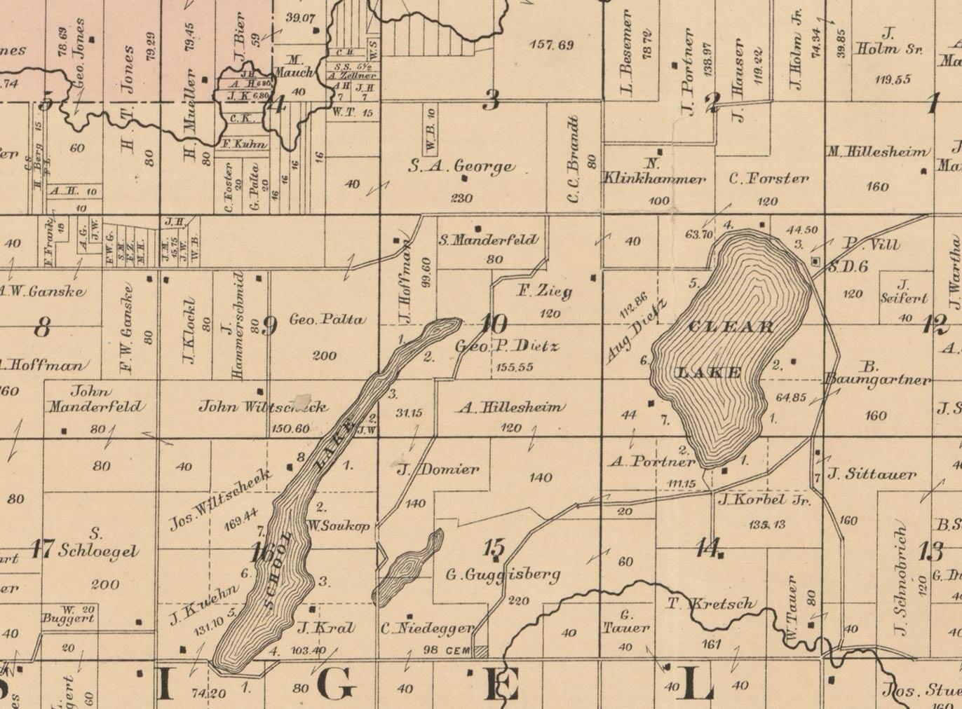 Brown County Minnesota 1886 Old Wall Map Reprint With Etsy