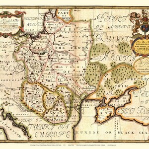 Poland 1718 Old Map -  Wall Map Reprint