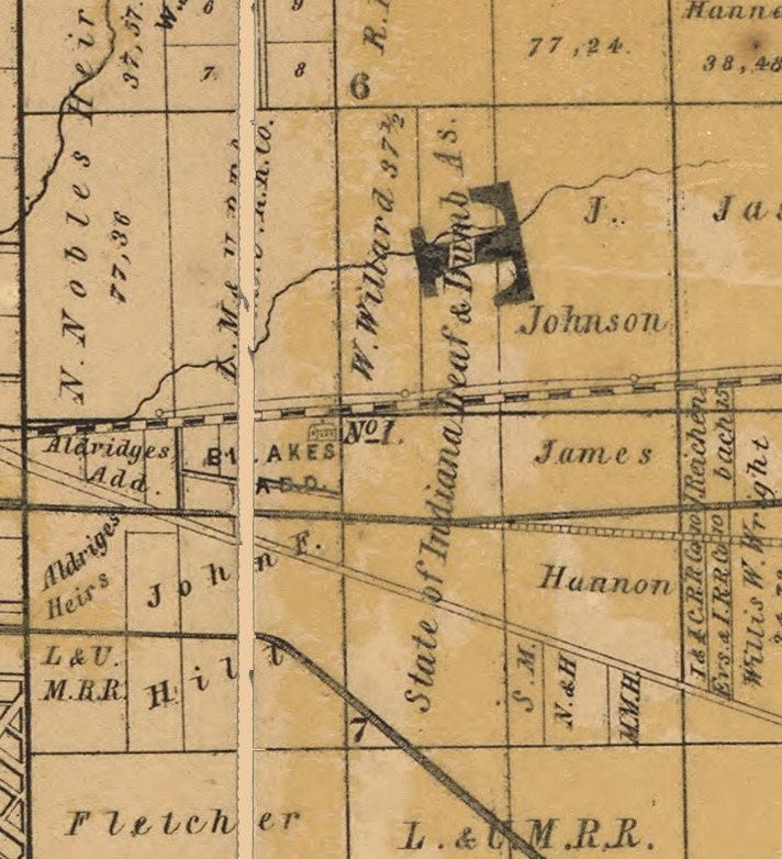 Marion County Indiana 1855 Old Wall Map Reprint With Etsy