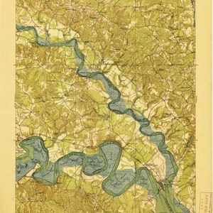 New Kent 1919 (1919) Old Topo Map -  quad  reprint  - 15x15 USGS Topographic Virginia Mattaponi River