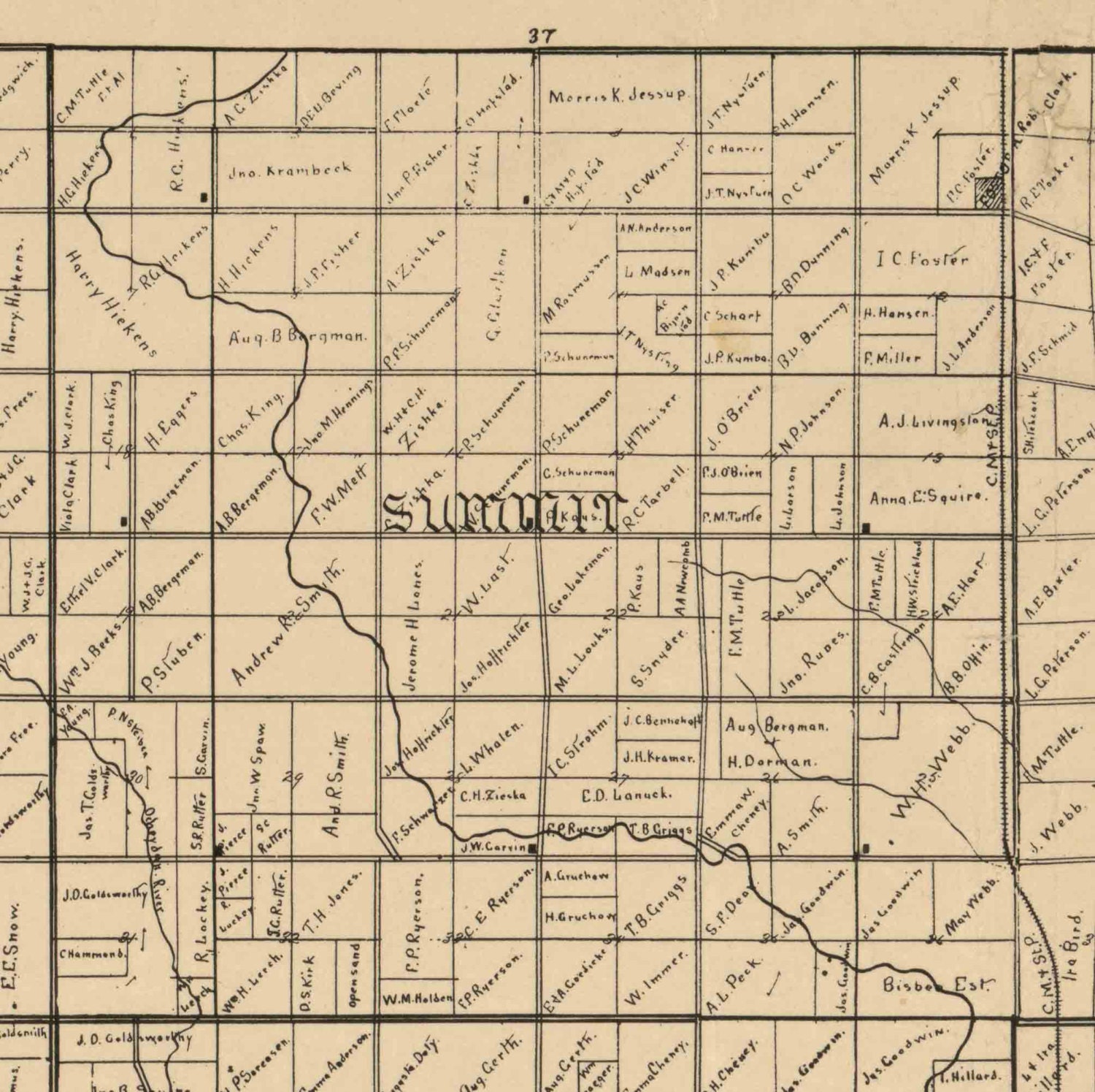 Clay County Iowa 1896 Old Wall Map With Landowner Names Farm Etsy