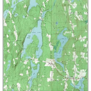 Echo Lake & Torsey Lake 1966-1980 Topographic Map USGS 7x7 Custom Composite Reprint - Maine 3 - Lew-Aug