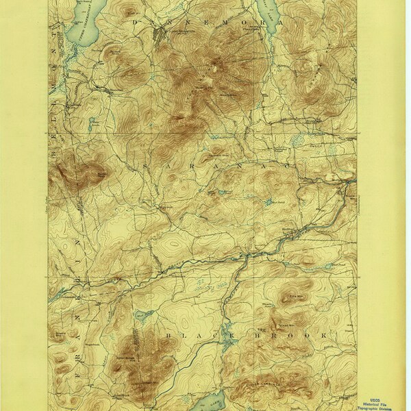 Chateaugay Ny Map Etsy