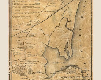 Old Saybrook Map Geo Old Saybrook Map | Etsy