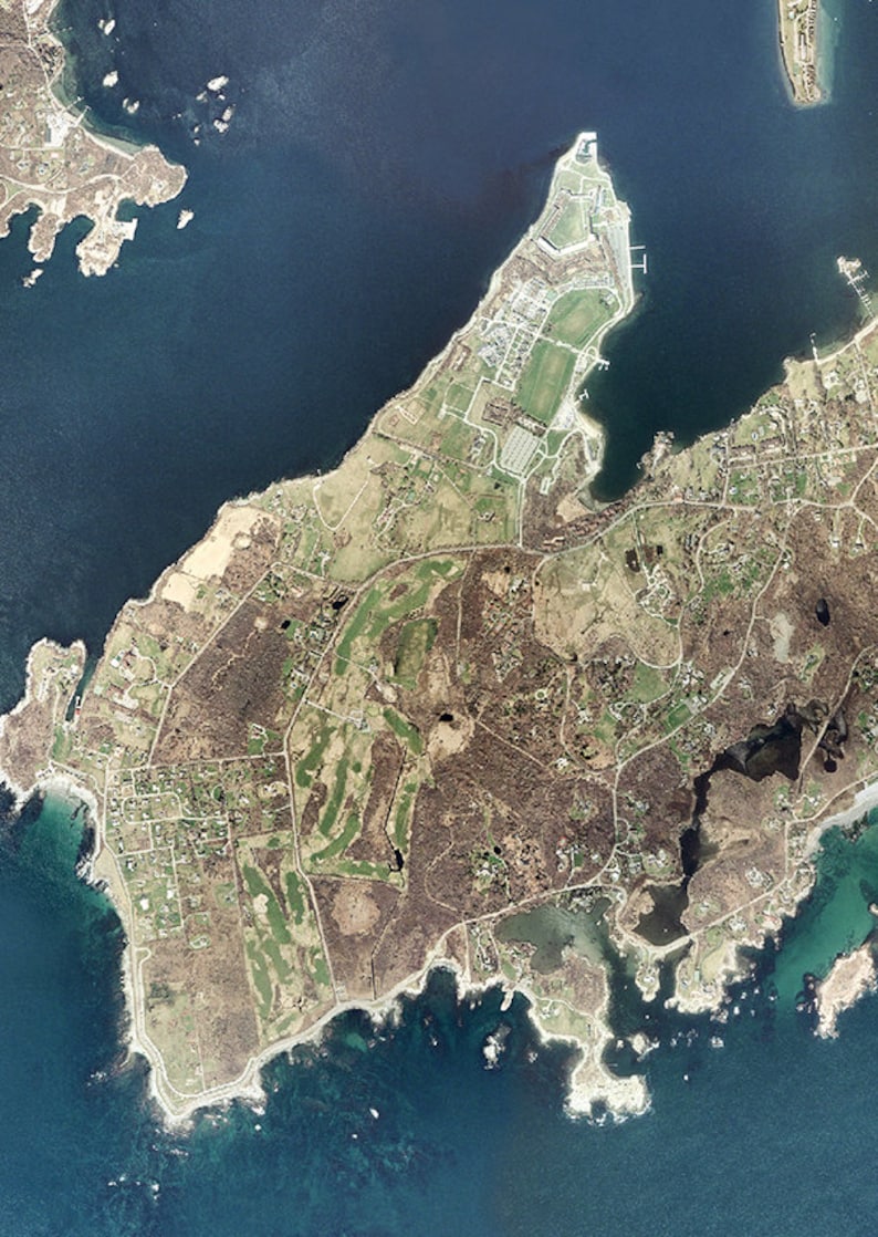 Aquidneck Island 2003 Aerial Photo Newport Middletown Etsy