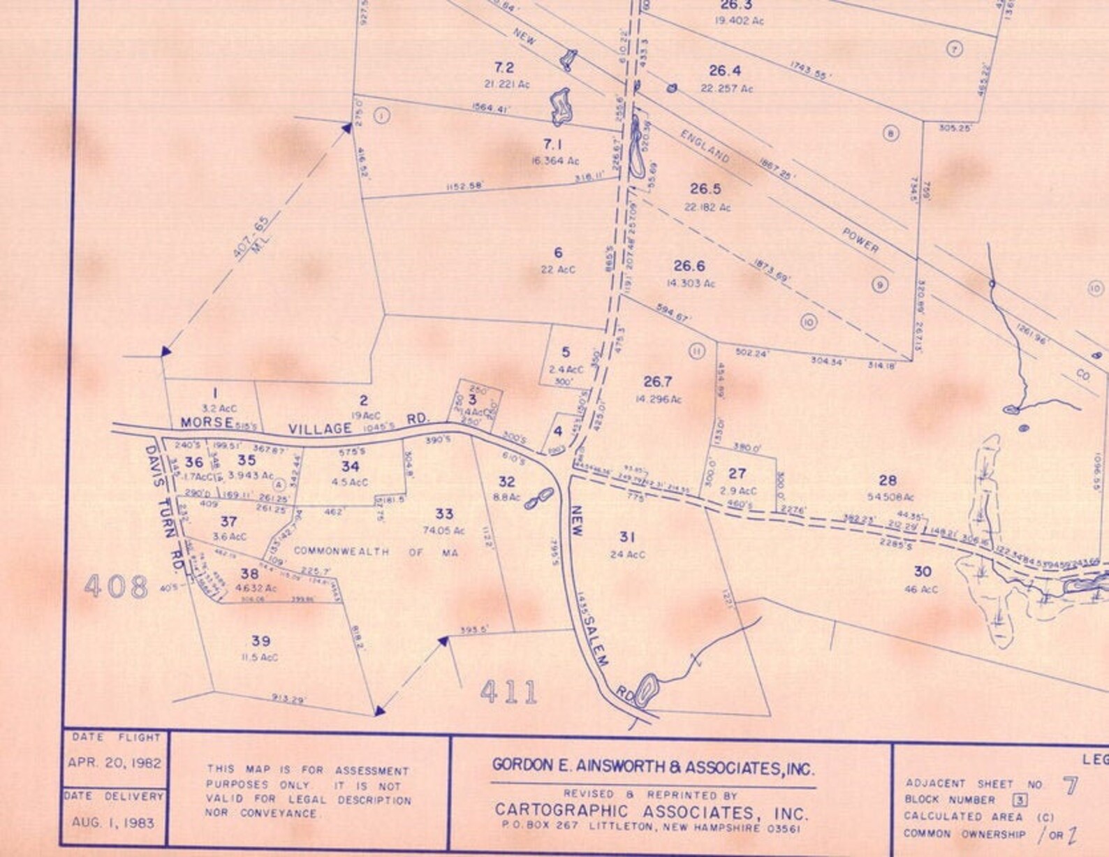Wendell Massachusetts 1984 Set of Tax Maps 14 Maps Very Etsy