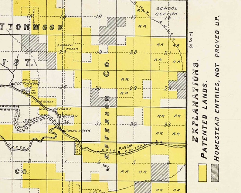 Gilpin County Colorado 1896 Old Wall Map Reprint With Mining Etsy