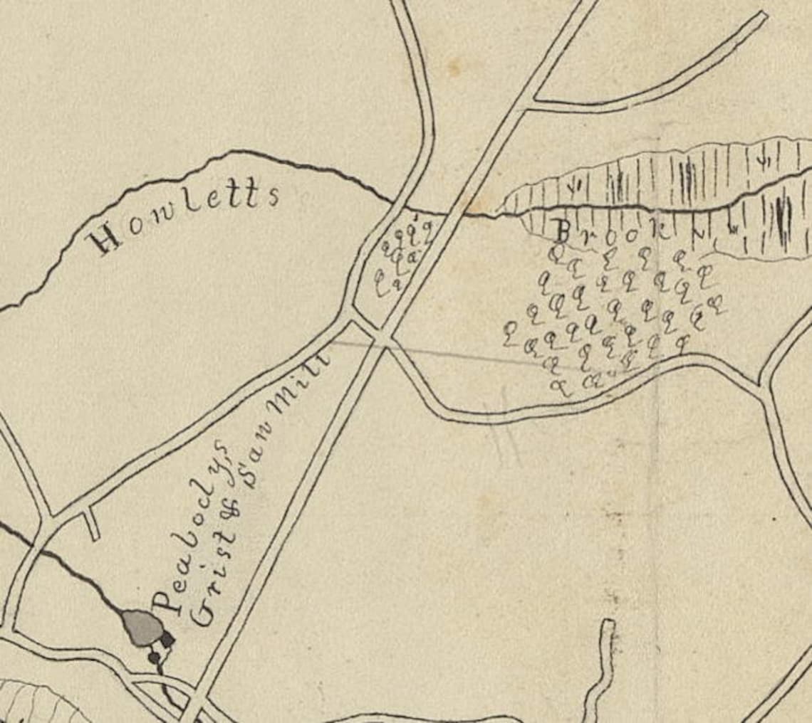 Topsfield 1830 Town Plan Old Roads Reprint RESTORED Etsy UK