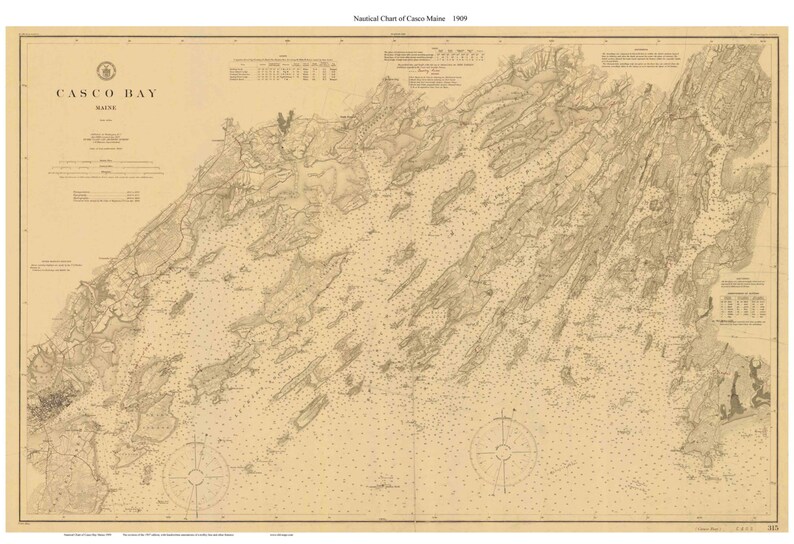 Nautical Chart Of Casco Bay Maine