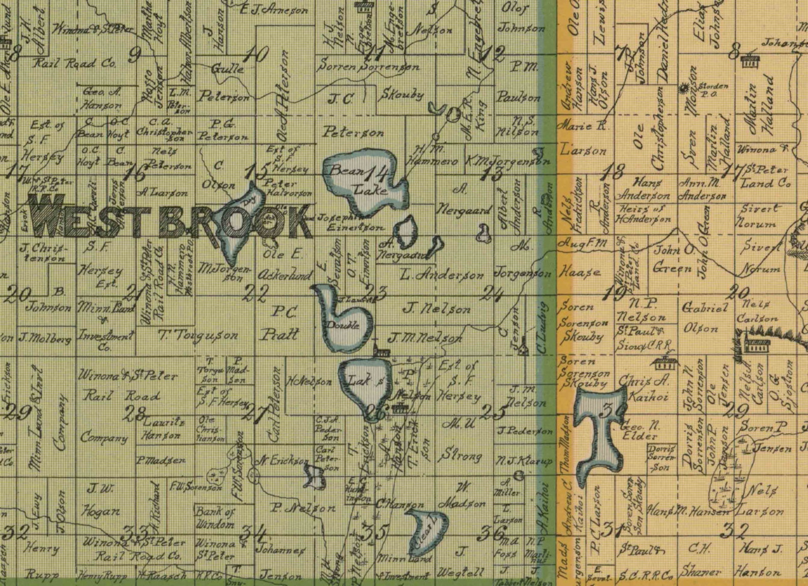 Cottonwood County Minnesota 1898 Old Wall Map Reprint With Etsy UK