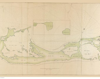 Bermuda ca 1760 Old Map - West Indies  Island - Caribbean