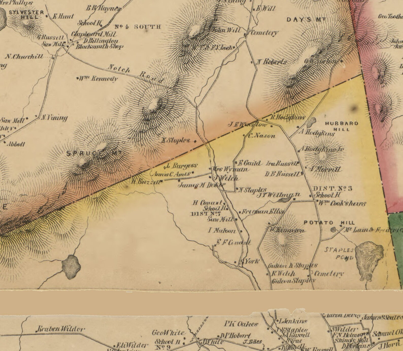 Franklin County Maine 1861 Old Wall Map Reprint With Etsy