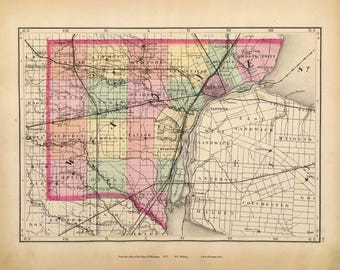 Wayne County Michigan 1873 - MI Atlas 1873 #103