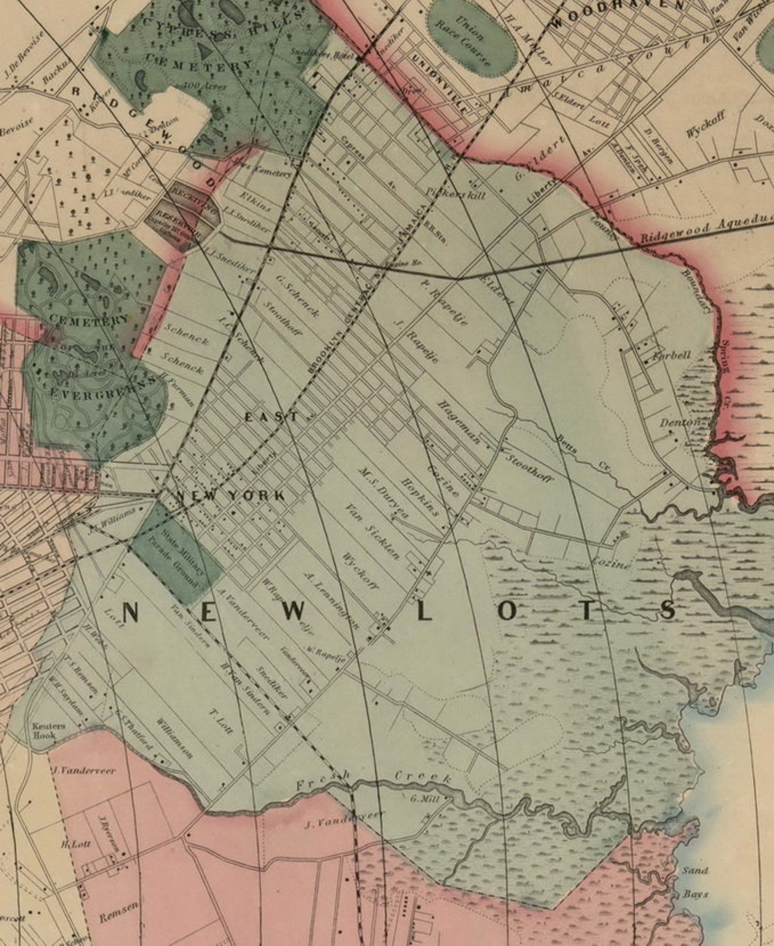 Kings County brooklyn New York 1868 Old Wall Map Reprint - Etsy