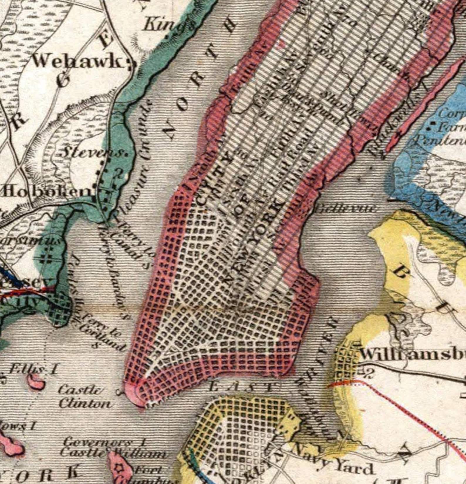 new-york-city-vicinity-1836-old-map-by-d-h-burr-reprint-nyc-area