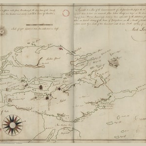 May include: A hand-drawn map of a coastal area with islands, inlets, and a compass rose. The map is dated 1639 and includes the text "Aprakt & Sew of the timmarmarit of befreshment papis the 28 June 1639 upon sign of a Sow, it is unanimously pason taken there upon by the attendance for the signe of the first way of have, where on severall humpy have been appraited by the attendance for the signe of the first taken on trial, among the breen of Gorgetown, on the South of Cedar Bay, Mark Sangiten Will."