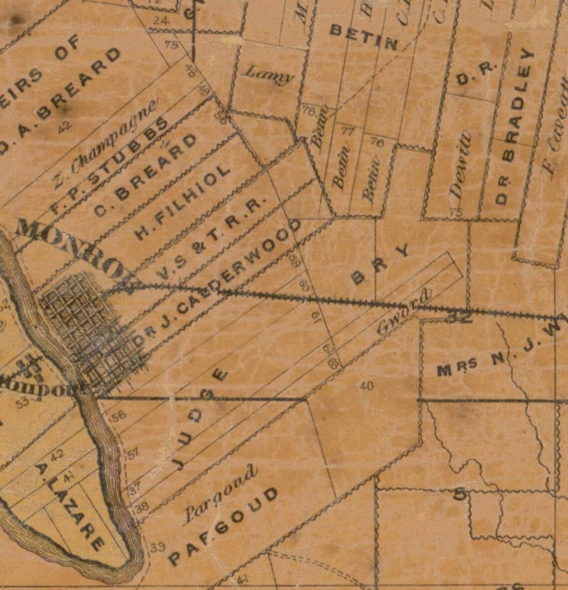 Ouachita Parish Louisiana 1858 Old County Wall Map With Etsy