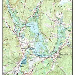 Mansfield Hollow Lake - 1983 Map Reprint - Old Topographic USGS Custom Composite Connecticut