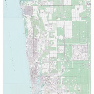 Naples, Florida 1988 Old Topo Map A Composite made from 6 old USGS Topographical Maps Custom Reprint image 1