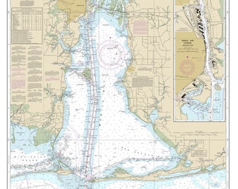 Mobile Bay 2014 Nautical Old Map Reprint - Alabama -Fairhope Bon Secour Bay Dauphin Island 80000 AC Chart 1266