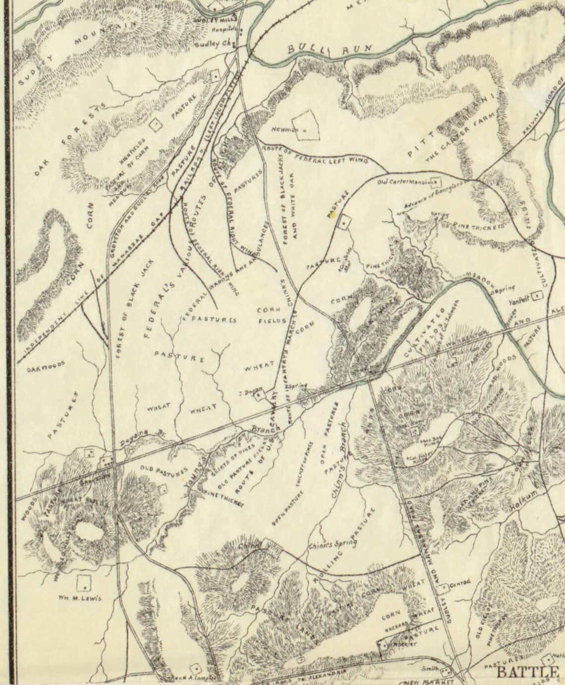 Prince William County Virginia 1901 Old Wall Map With Etsy