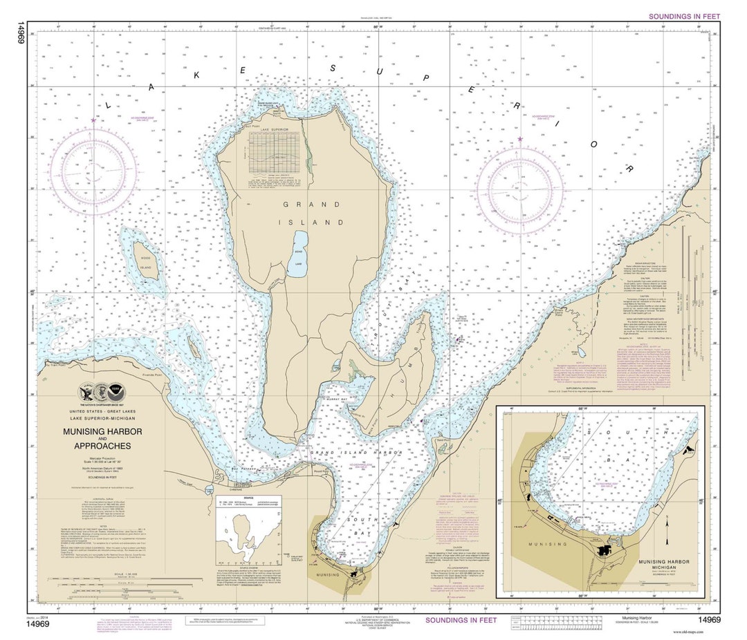 Munising Harbor and Grand Island 2014 - Lake Superior, Michigan ...