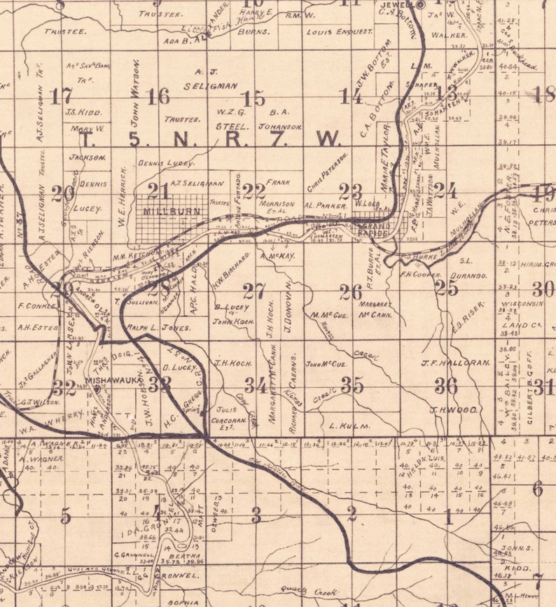 Clatsop County Oregon 1895 Old Wall Map Reprint Etsy