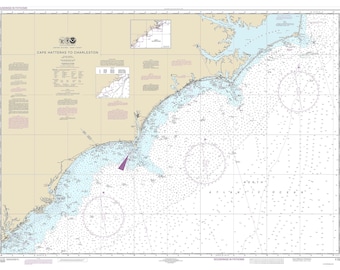 Cape Hatteras to Charleston Light - 2013 - Nautical Map  - Wilmington - Reprint General - Chart 1110