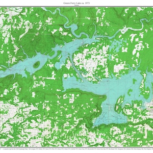 Greers Ferry Lake 1973 USGS Old Topo Map Custom Composite Reprint - Arkansas