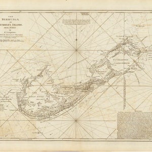 The Bermudas - 1788 Map Jefferys West Indian Atlas - Reprint