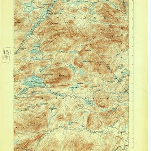 Blue Mountain 1903 (1928) Long Lake Racquette River Indian Lake Adirondack-Old Map-quad reprint-15x15 USGS Topo New York 139273