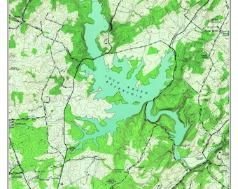 Loch Raven Reservoir Map Loch Raven | Etsy
