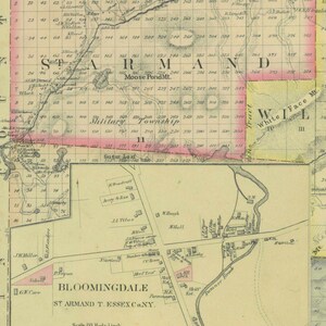 St Armand New York 1876 Map - Custom Reprint - Essex Co NY Atlas