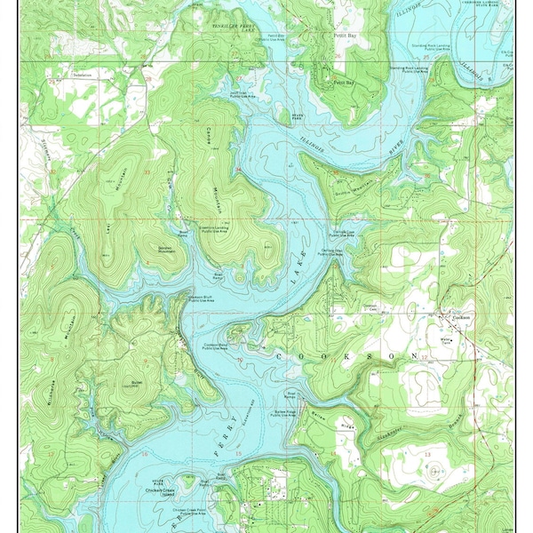 Map Of Lake Tenkiller